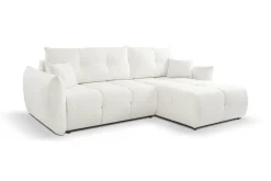 Narożnik Bode z funkcją spania prawy      biały Sicuro 60