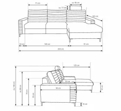 Narożnik Hald z funkcją spania lewy butelkowa zieleń Velluto 27