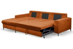 Narożnik Hald z funkcją spania lewy       terrakota Velluto 33