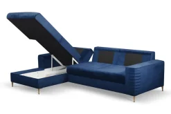 Narożnik Hald z funkcją spania lewy       granatowy Velluto 25