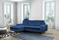 Narożnik Hald z funkcją spania lewy       granatowy Velluto 25