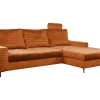 Narożnik Hald z funkcją spania prawy      terrakota Velluto 33