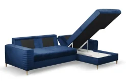 Narożnik Hald z funkcją spania prawy      granatowy Velluto 25