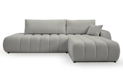 Narożnik Hobro z funkcją spania prawy     szary jasny Lambi 11