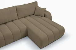 Narożnik Hobro z funkcją spania prawy     szaro-brązowy Lambi 3