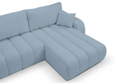 Narożnik Hobro z funkcją spania prawy     błękitny Lambi 16