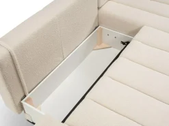 Narożnik Hobro z funkcją spania prawy kremowy Lambi 8