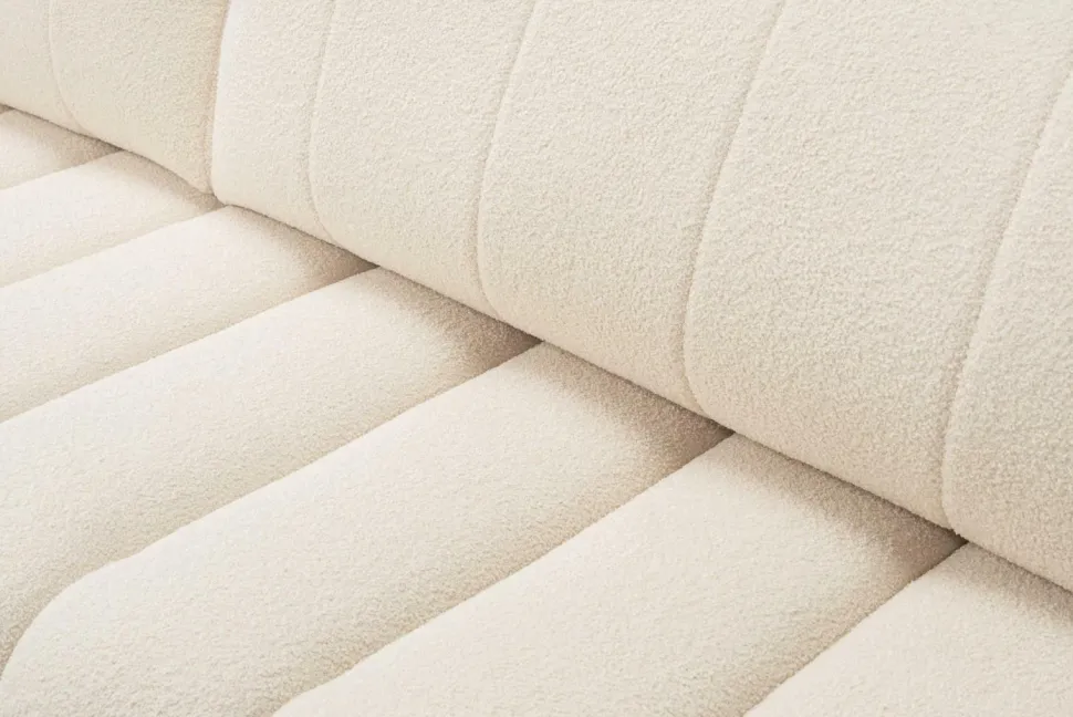 Narożnik Hobro z funkcją spania prawy kremowy Lambi 8