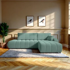 Narożnik Hobro z funkcją spania prawy     zielony Lambi 15