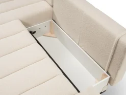 Narożnik Hobro z funkcją spania lewy kremowy Lambi 8