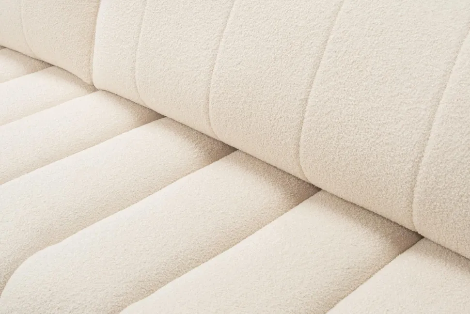 Narożnik Hobro z funkcją spania lewy kremowy Lambi 8