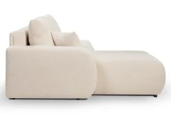 Narożnik Hobro z funkcją spania lewy kremowy Lambi 8