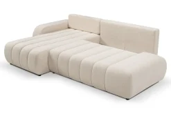 Narożnik Hobro z funkcją spania lewy kremowy Lambi 8
