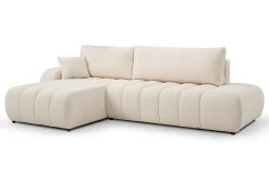 Narożnik Hobro z funkcją spania lewy kremowy Lambi 8