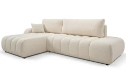 Narożnik Hobro z funkcją spania lewy kremowy Lambi 8