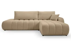 Narożnik Hobro z funkcją spania prawy     beżowy ciemny Lambi 6