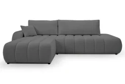 Narożnik Hobro z funkcją spania lewy      szary ciemny Lambi 12