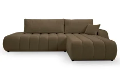 Narożnik Hobro z funkcją spania prawy     brązowy Lambi 4