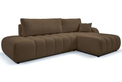 Narożnik Hobro z funkcją spania prawy     brązowy Lambi 4