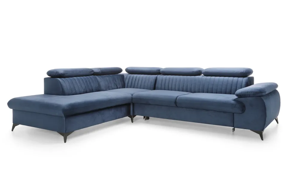 Narożnik Lund L lewy granatowy Monolith 77