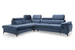 Narożnik Lund L lewy granatowy Monolith 77