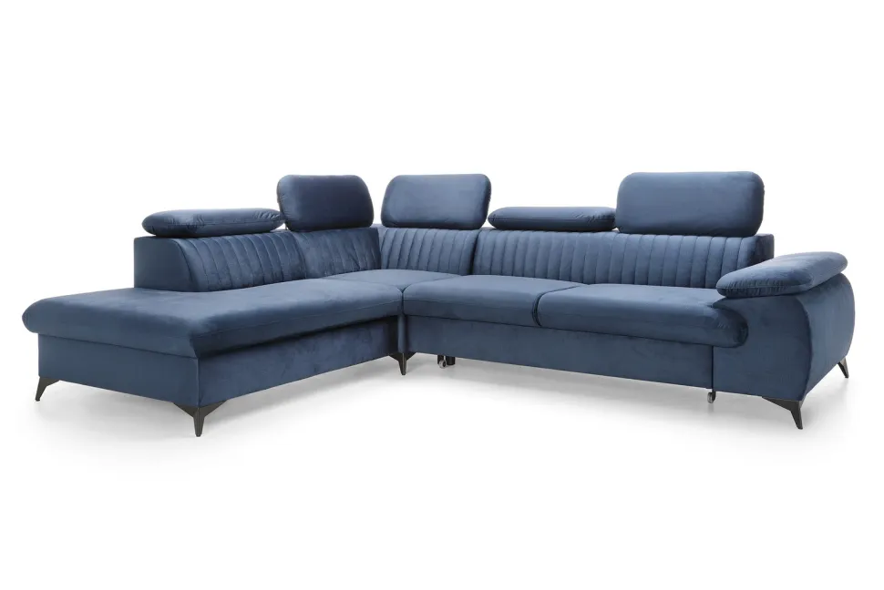 Narożnik Lund L lewy granatowy Monolith 77