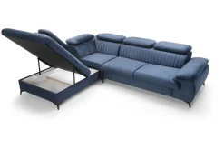 Narożnik Lund L lewy granatowy Monolith 77