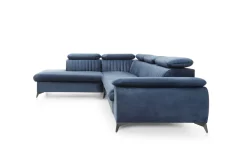 Narożnik Lund L lewy granatowy Monolith 77