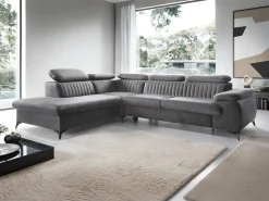 Narożnik Lund L lewy szary Monolith 92