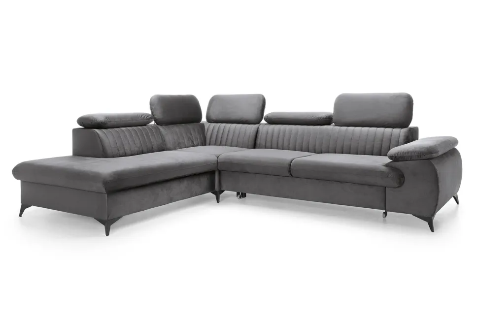 Narożnik Lund L lewy szary Monolith 92