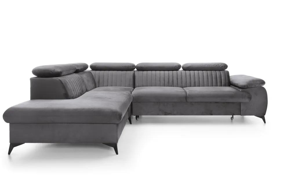 Narożnik Lund L lewy szary Monolith 92