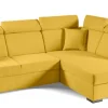 Narożnik Mils XL prawostronny z funkcją   spania musztardowy tkanina Soro 40