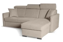 Narożnik Mils z funkcją spania beżowy tkanina Soro 23