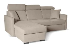 Narożnik Mils z funkcją spania beżowy tkanina Soro 23