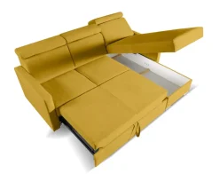 Narożnik Mils z funkcją spania            musztardowy tkanina Soro 40