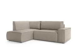 Narożnik Molde L lewy sztruks beżowy ciemny Poso 2