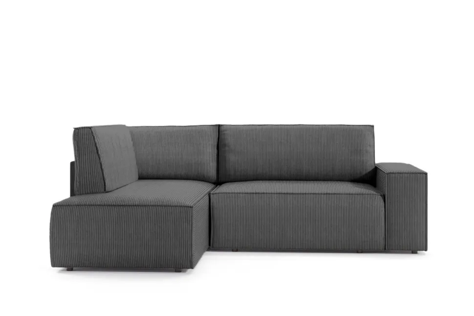 Narożnik Molde L lewy sztruks szary ciemny Poso 60