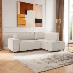 Narożnik Molde L prawy sztruks szary Poso 55