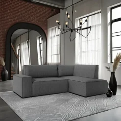 Narożnik Molde L prawy sztruks szary      ciemny Poso 60