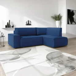 Narożnik Molde L prawy sztruks granatowy  Poso 5