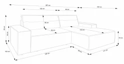 Narożnik Molde M prawy beżowy Element 17