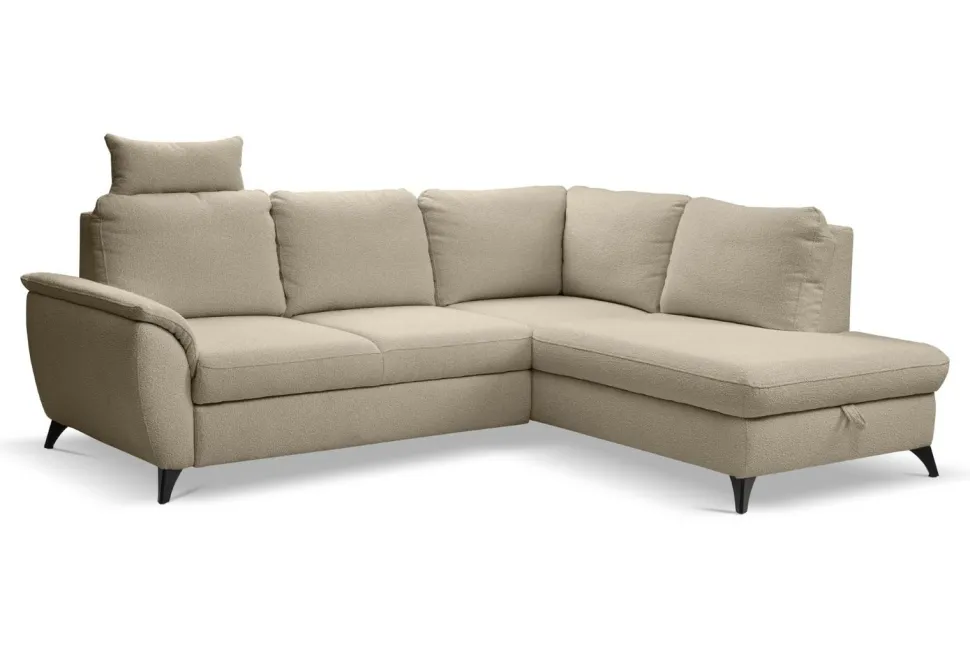 Narożnik Nevada z funkcją spania prawy beżowy Loop 8 GR3