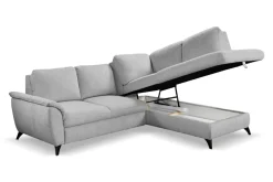 Narożnik Nevada z funkcją spania prawy    j.szary Spot 02 GR2