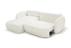 Narożnik Salby z funkcją spania lewy      biały Sicuro 60