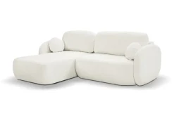 Narożnik Salby z funkcją spania lewy      biały Sicuro 60