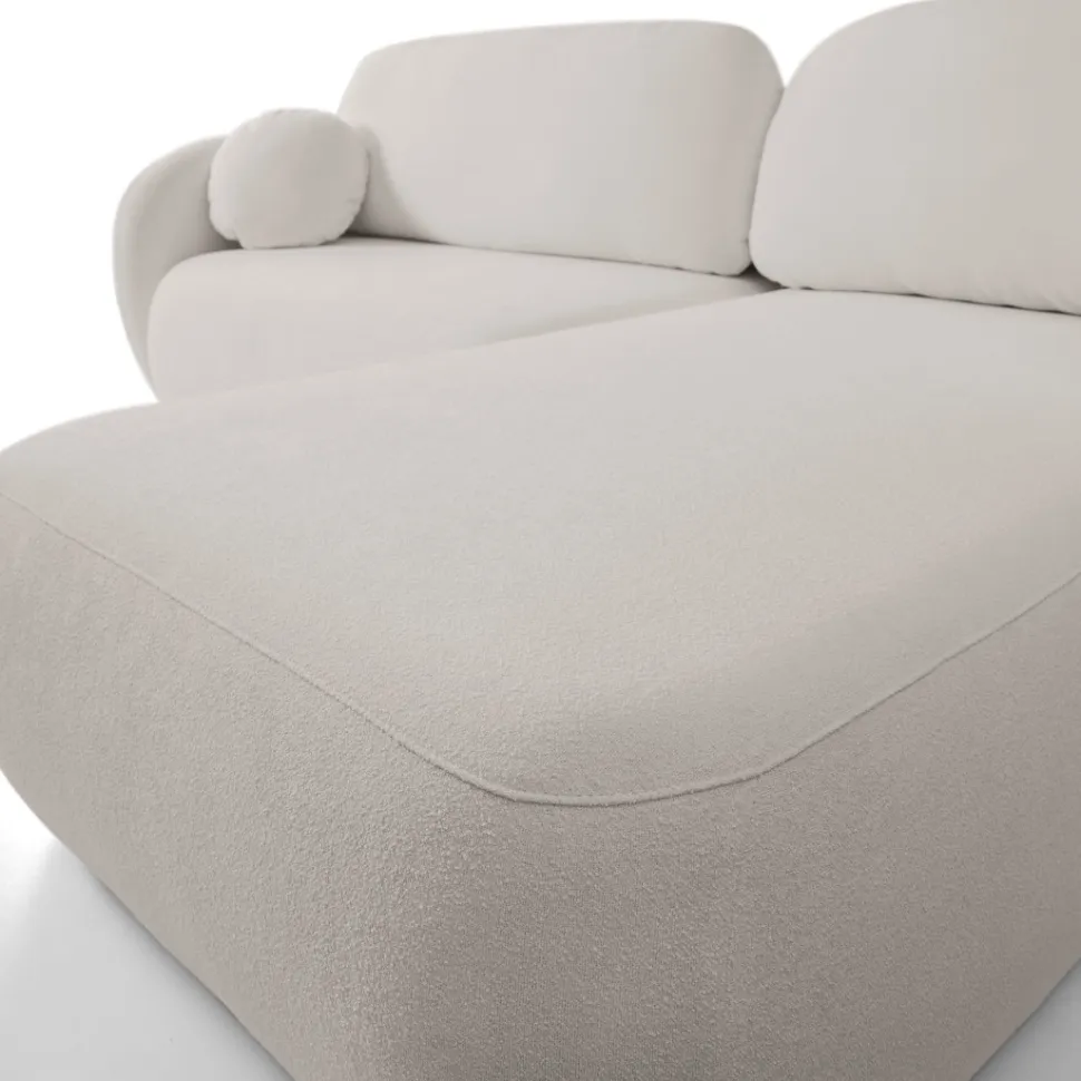 Narożnik Salby z funkcją spania prawy szary jasny Sicuro 65