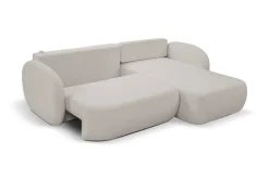 Narożnik Salby z funkcją spania prawy szary jasny Sicuro 65