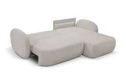 Narożnik Salby z funkcją spania prawy szary jasny Sicuro 65