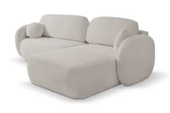 Narożnik Salby z funkcją spania prawy szary jasny Sicuro 65