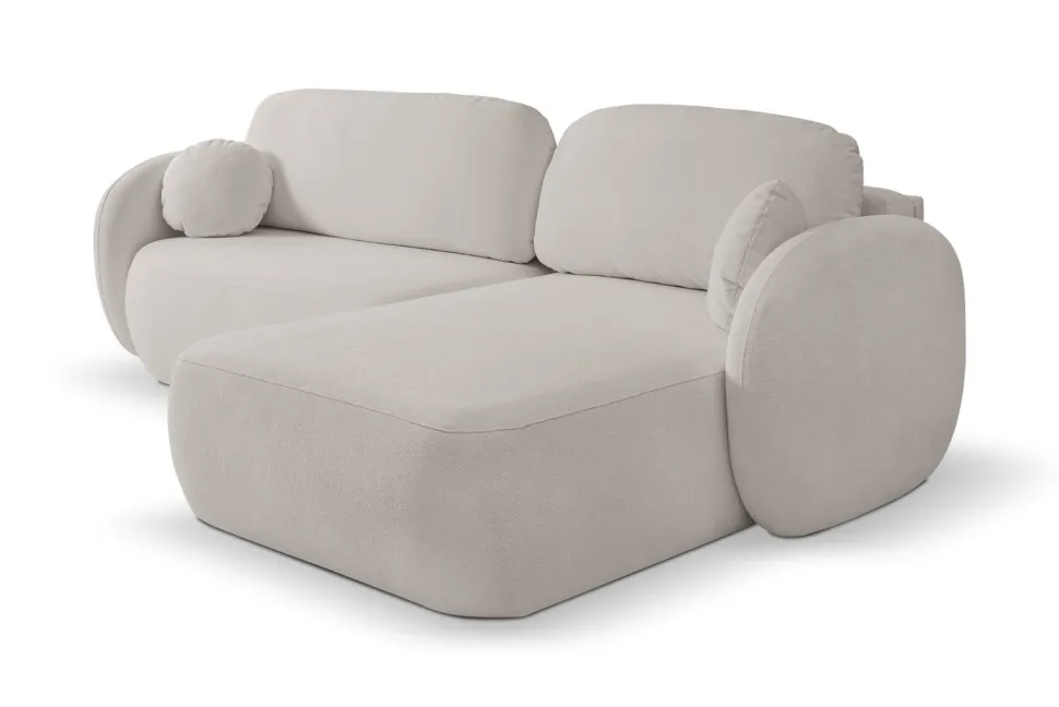 Narożnik Salby z funkcją spania prawy szary jasny Sicuro 65